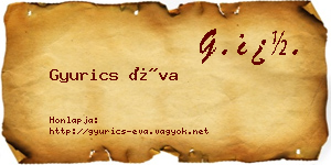 Gyurics Éva névjegykártya