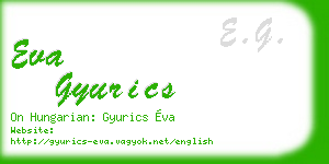 eva gyurics business card